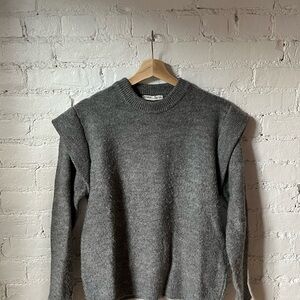 Pull&Bear Charcoal Crewneck Sweater